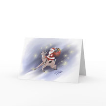 Tomten levererar hälsningskort