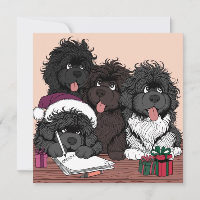 Tomten lista, dubbelkollar den julkort (Framsida)