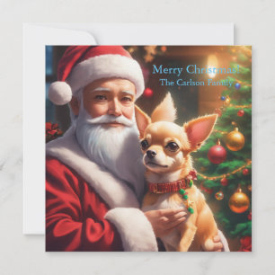 Tomten med chihuahua julkort