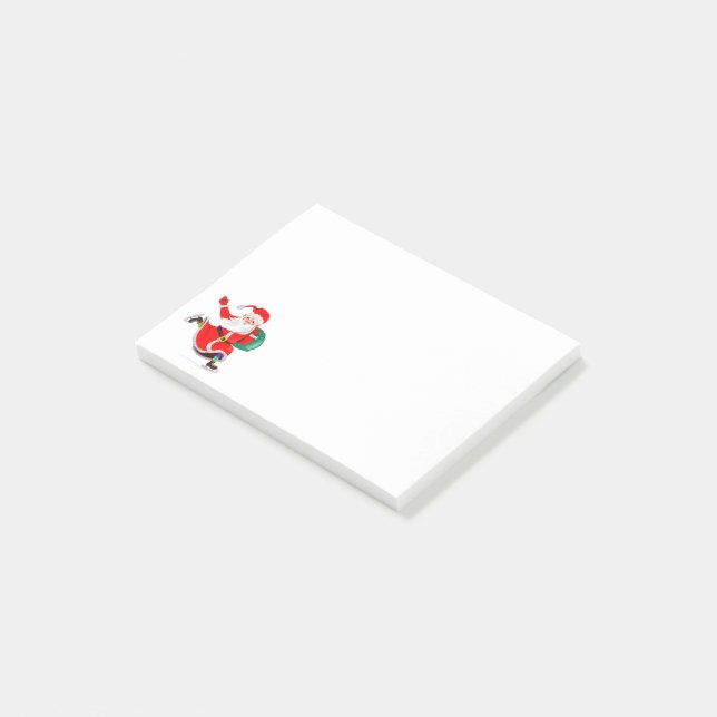 Tomten med julklapp post-it block (Vinklad)