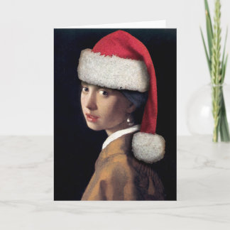 Tomten med Pearl Earring Greeting Card Helgkort