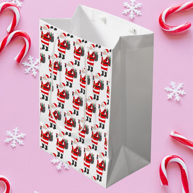 Tomten med rött Vin-glas och Vin-sälj jul (Skapare uppladdad)