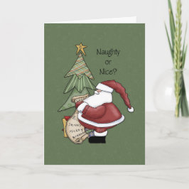 Tomten - Naughty eller Nice? Helgkort