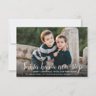 Tomten New Home Stop jul Photo Helgdag Flytta Meddelande