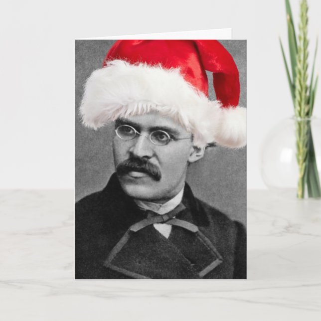 Tomten Nietzsche roliga julkort Helgkort (Framsida)