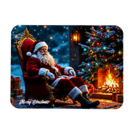 Tomten North Pole jul ljus fantasi Magnet