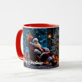Tomten North Pole jul ljus fantasi Mugg
