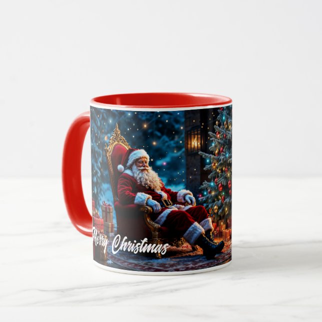Tomten North Pole jul ljus fantasi Mugg (Framsida vänster)