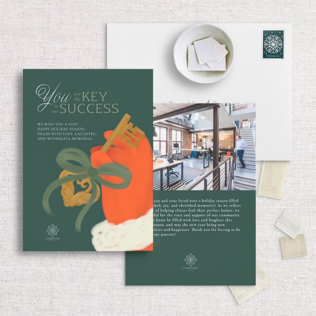 Tomten Nyckel Professionell - årsslut - tackkort Julkort (Skapare uppladdad)