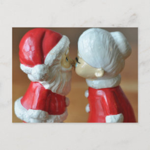 Tomten och Claus, Kissing Clauses, jul Helg Vykort
