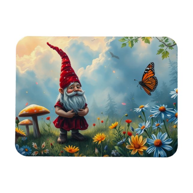 Tomten och fjärilen magnet (Horisontell)