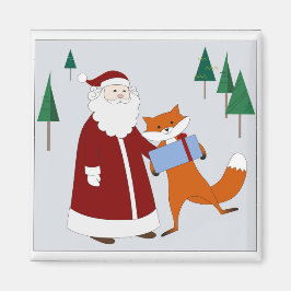 Tomten och Fox-magnet Magnet