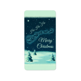 Tomten och hans renar God natt Himlar Adressetikett