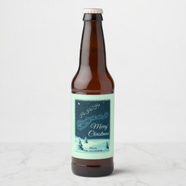 Tomten och hans renar God natt Himlar Ölflaska Etikett