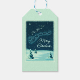 Tomten och hans renar God natt Himlar Presentetikett