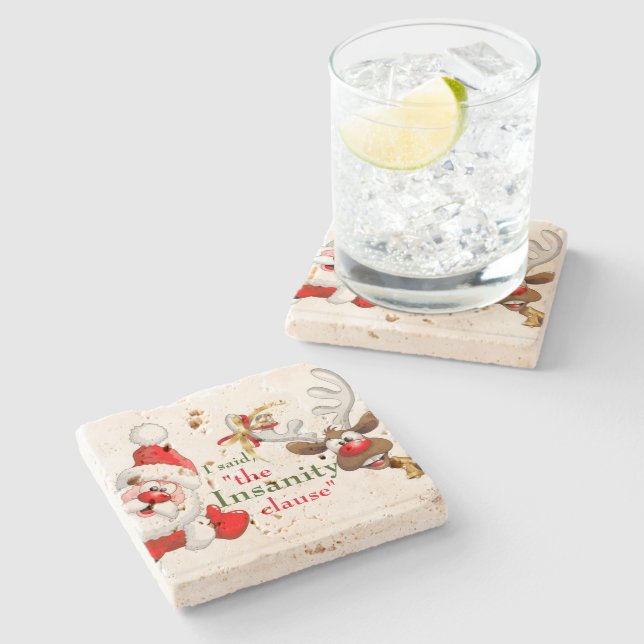 Tomten och hans renar "Insanity clause" Stenunderlägg (Sidan)