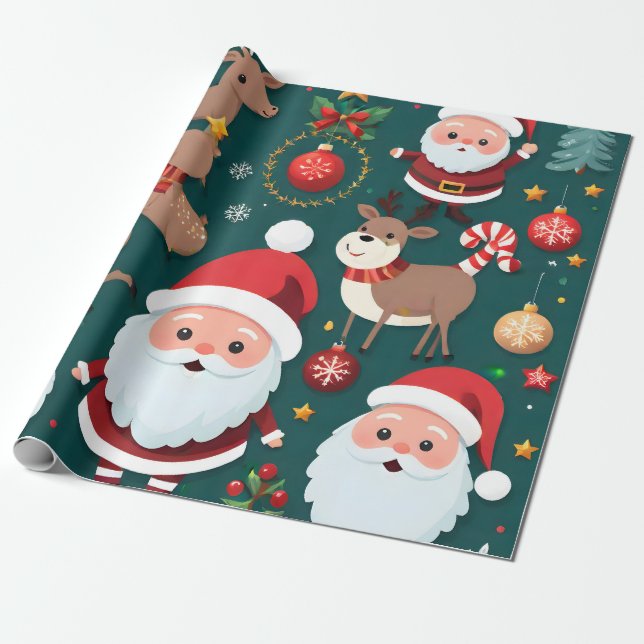 "Tomten och hans renar" Presentpapper (Utrullad)