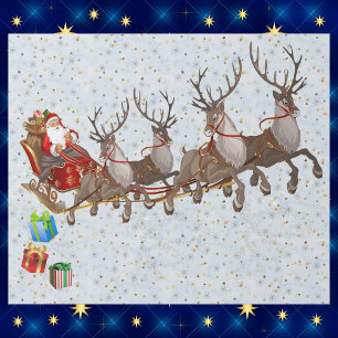 Tomten och hans renar som flyger jul Kväll stor Presentpapper