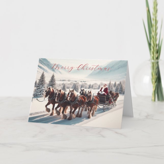 Tomten och hans team är på väg mot julkortet helgkort (Framsida)