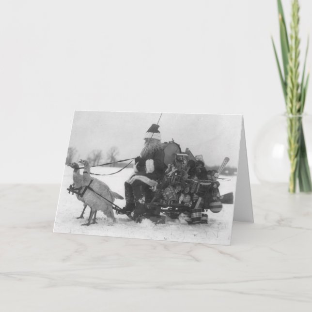 Tomten och hans turkiska rener helgkort (Framsida)