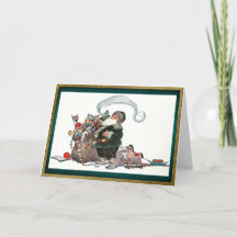 Tomten och hei-Helgdag av julkort i Leksak