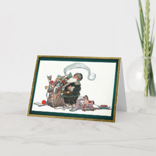 Tomten och hei-Helgdag av julkort i Leksak Helgkort