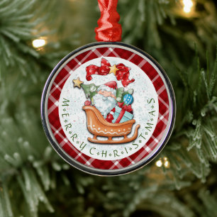 Tomten och jultomten Ceramic Circle Ornament