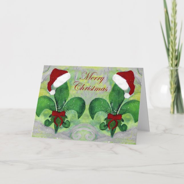 Tomten och jultomten flög de lis-kort från min kon kort (Framsida)