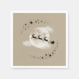 Tomten och måne pappersservett