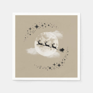 Tomten och måne pappersservett