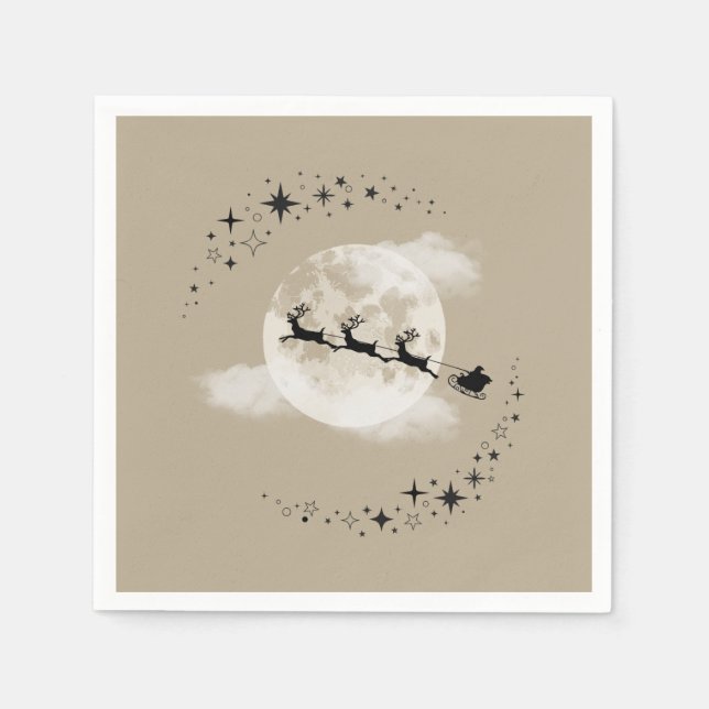 Tomten och måne pappersservett (Framsidan)