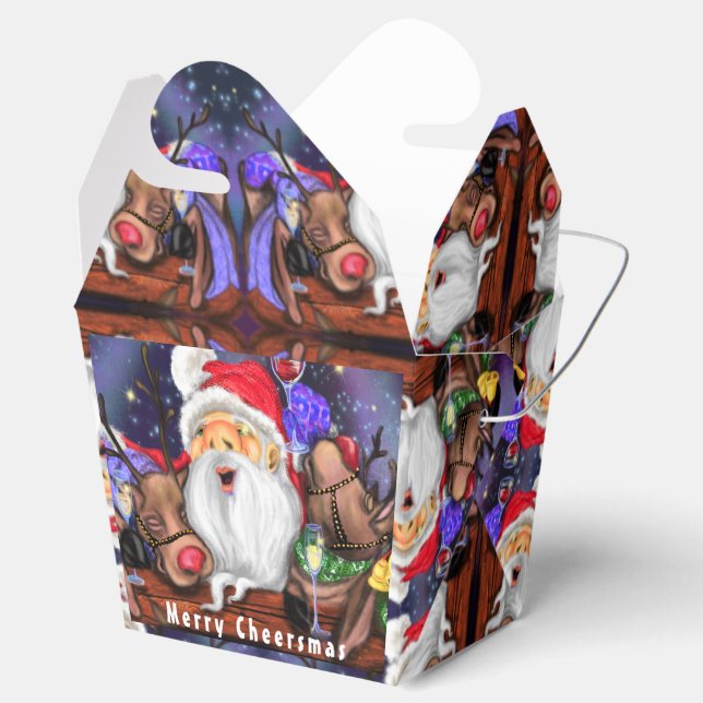 Tomten och renar - vackra julfavoritboxar presentaskar (Öppnad)