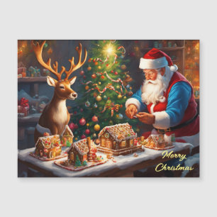 Tomten och renarna gör kryddhus