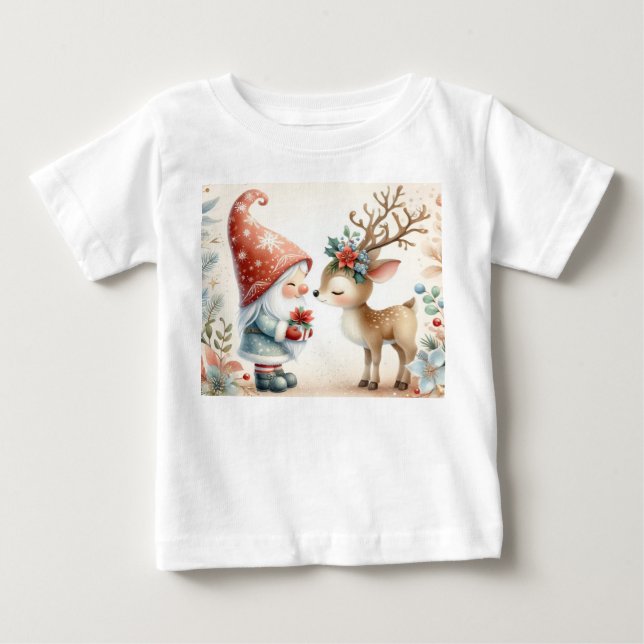 Tomten Och Renen T Shirt (Framsida)
