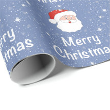 Tomten och snöflingor på en blå bakgrund jul