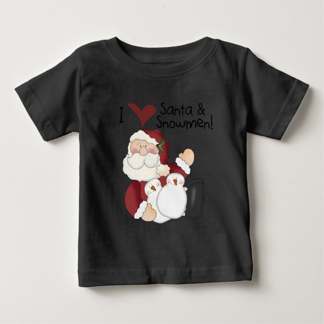 Tomten och Snögubbar Juli, Helgdag T-shirt (Framsida)