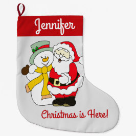 Tomten och Snögubbe - julen är här! Stor Julstrumpa