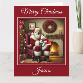 Tomten och Vita Katt Kort