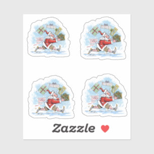 Tomten Oförberedda konturklistermärken Klistermärken