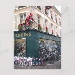 Tomten på Bike julvykort Helg Vykort