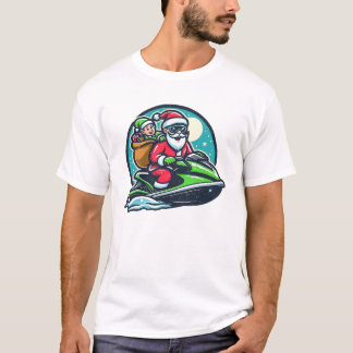 Tomten på en jet-skidor t shirt