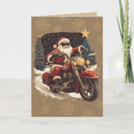 Tomten på motorcykelns julklapp kort