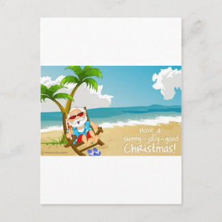 Tomten på stranden, tomten på vacation helg vykort