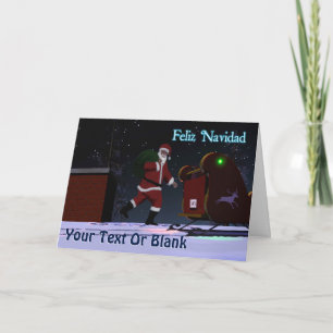 Tomten på Tak - Feliz Navidad Helgkort