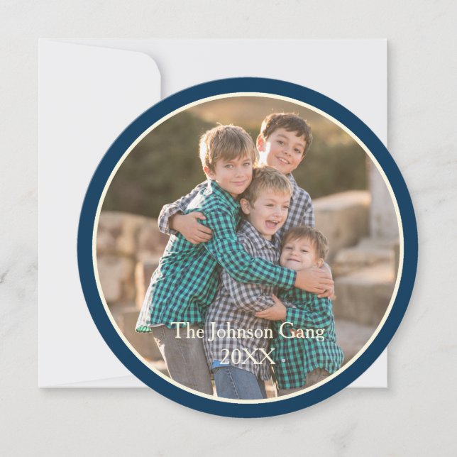 Tomten Pirat Frakt med delfinkort Julfoto Julkort (Framsida)