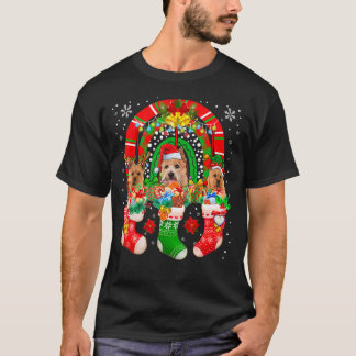 Tomten Reindeer Elf Norwich Terriers in Julafton S T Shirt