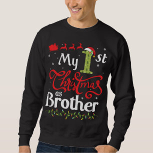 Tomten _ Reindeer Noel dräper min första jul som Lång Ärmad Tröja