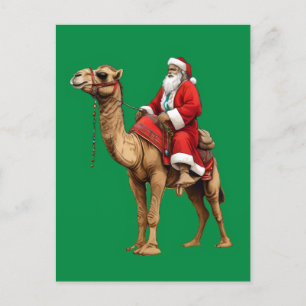 Tomten rider en Camel Vykort
