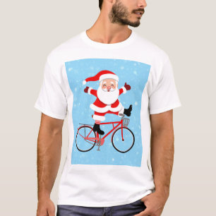 Tomten rider en cykel t shirt