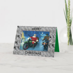 Tomten rider ett julkort helgkort
